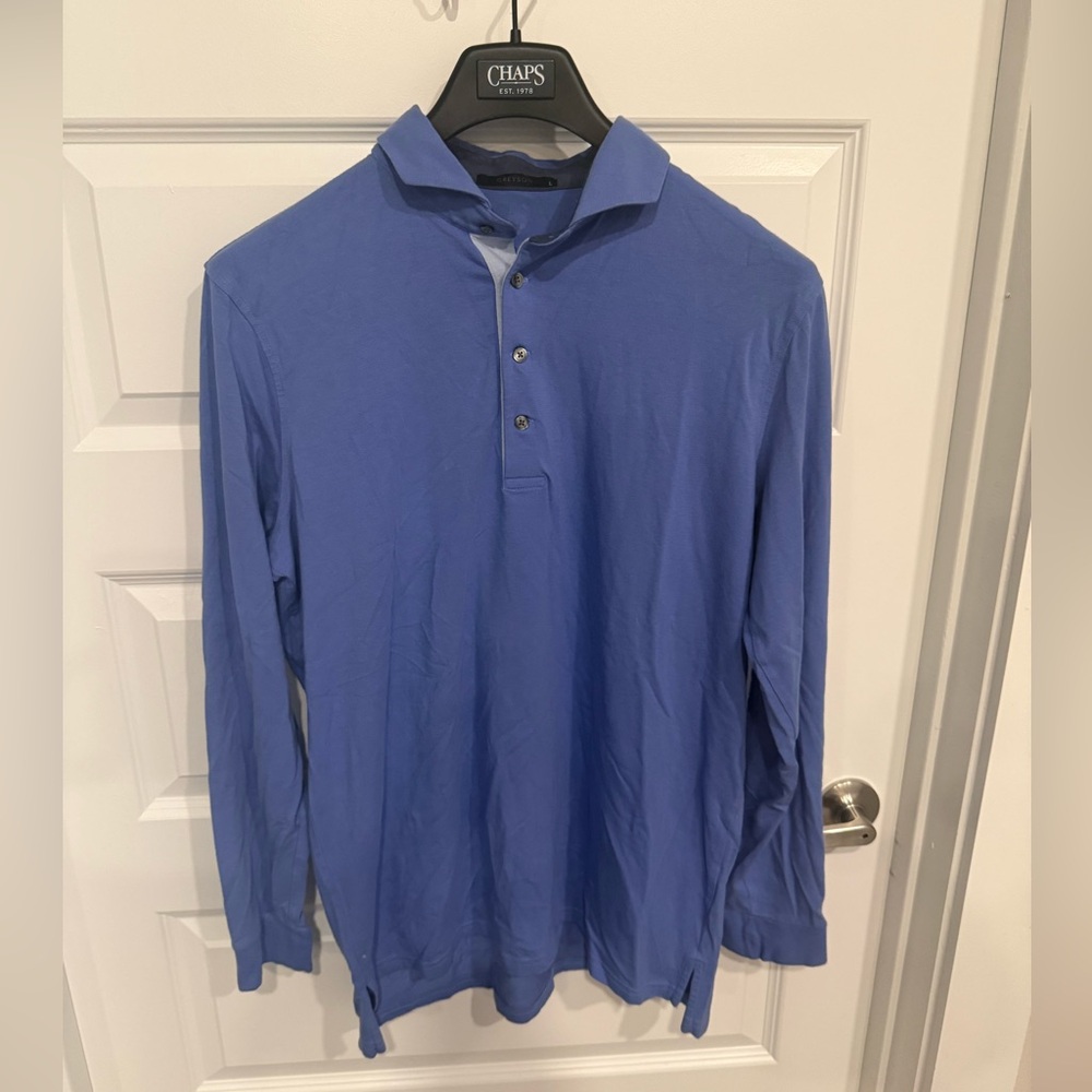 Greyson Sky Blue Long-Sleeve Polo